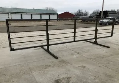 Black free standing livestock panel on feet
