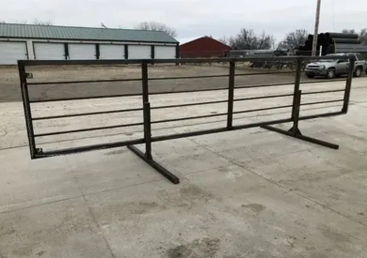 Black free standing livestock panel on feet