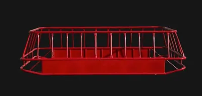 Red double bale feeder without insert
