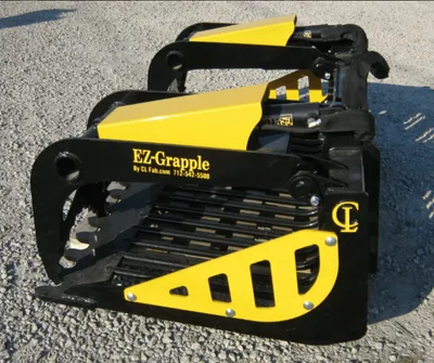 EZ Rock Bucket with EZ Grapple arms, on gravel