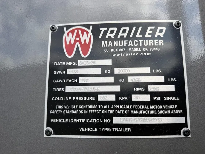 2026 W-W Trailers 16 ft – equipo nuevo, foto 2 de 6