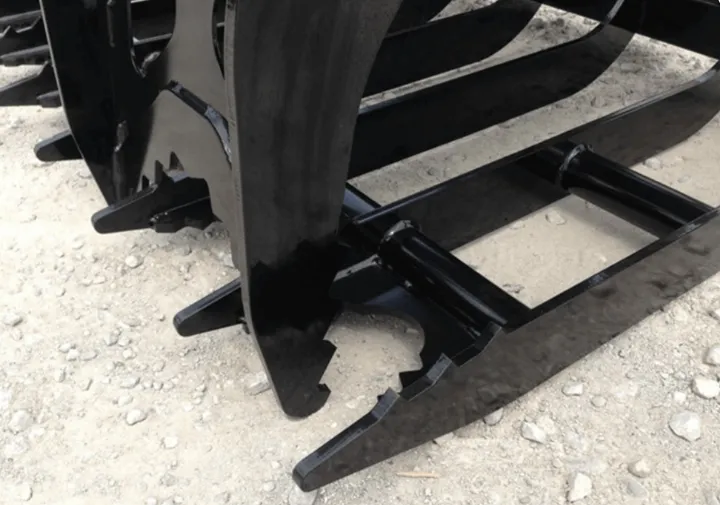 Close-up of EZ Grapple tines and grapple arm